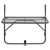 Table de balcon Noir 60x40 cm Acier 