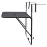 Table de balcon Noir 60x40 cm Acier 