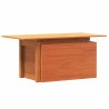Table de jardin cire marron 100x50x75 cm bois massif de pin 