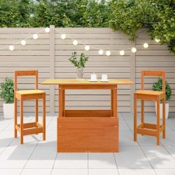 Table de jardin cire marron 100x50x75 cm bois massif de pin 