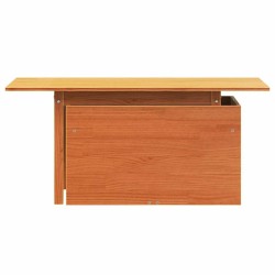 Table de jardin cire marron 100x50x75 cm bois massif de pin 