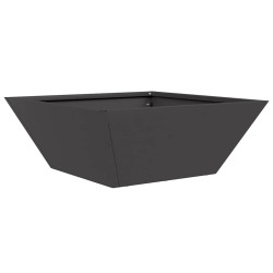 Jardinières de jardin en bol, 5 pièces noires, dimensions de 40x40x15 cm, en acier. 