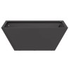 Jardinières de jardin en bol, 5 pièces noires, dimensions de 40x40x15 cm, en acier. 