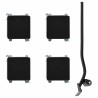 Roulettes pour meubles 4 pièces avec élévateur 13,5 x 13,5 x 6 cm Acier 1300 kg 