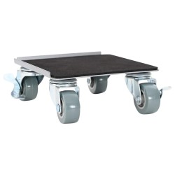 Roulettes pour meubles 4 pièces avec élévateur 13,5 x 13,5 x 6 cm Acier 1300 kg 
