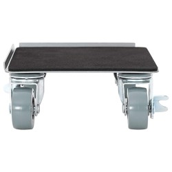 Roulettes pour meubles 4 pièces avec élévateur 13,5 x 13,5 x 6 cm Acier 1300 kg 