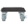 Roulettes pour meubles 4 pièces avec élévateur 13,5 x 13,5 x 6 cm Acier 1300 kg 