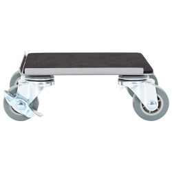 Roulettes pour meubles 4 pièces avec élévateur 13,5 x 13,5 x 6 cm Acier 1300 kg 