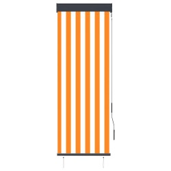 Store roulant d'extérieur 60x250 cm Blanc et orange 