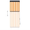 Store roulant d'extérieur 60x250 cm Blanc et orange 