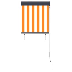 Store roulant d'extérieur 60x250 cm Blanc et orange 