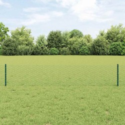 Poteaux de clôture 5 pcs U-Channel vert 40 cm en acier 