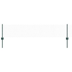 Poteaux de clôture 5 pcs U-Channel vert 40 cm en acier 