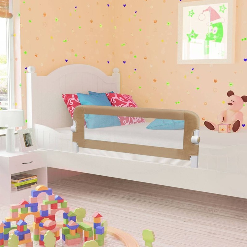 Barrière de lit enfant Taupe 102x42 cm Polyester 