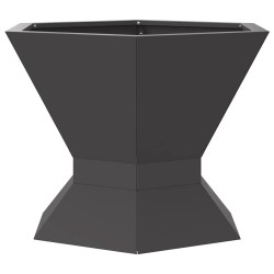 Foyer Hexagonal Noir 50x50x40 cm Acier 