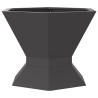 Foyer Hexagonal Noir 50x50x40 cm Acier 