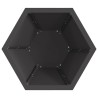 Foyer Hexagonal Noir 50x50x40 cm Acier 