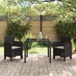 Chaises de Jardin 2 pcs Marron Standard Plastique, Polyester 