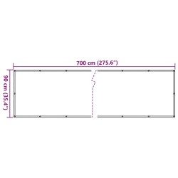 Écran d'intimité de balcon aspect de plante vert 700x90 cm PVC 