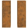 Supports de plantes d'extérieur Colonne 2 pcs 24x24x75 cm Acier patiné 