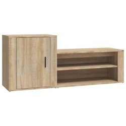 Armoire à chaussures Chêne sonoma 130x35x54cm Bois d'ingénierie 