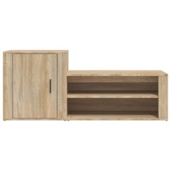 Armoire à chaussures Chêne sonoma 130x35x54cm Bois d'ingénierie 