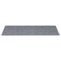 Tapis d'escalier autocollants 15 pièces 60 x 25 cm Gris clair Rectangulaire 