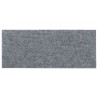 Tapis d'escalier autocollants 15 pièces 60 x 25 cm Gris clair Rectangulaire 