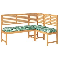 Coussins de palette pour siège - 6 pièces, motif de feuilles, 40 x 40 x 8 cm, tissu Oxford. 