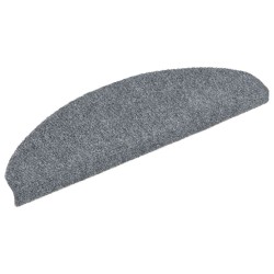 Tapis d'escalier autocollants 20 pièces 65 x 21 x 4 cm Gris clair Demi-rond Grand 
