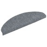 Tapis d'escalier autocollants 20 pièces 65 x 21 x 4 cm Gris clair Demi-rond Grand 