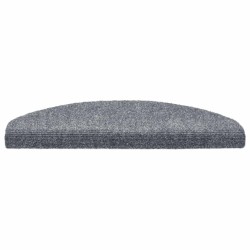 Tapis d'escalier autocollants 20 pièces 65 x 21 x 4 cm Gris clair Demi-rond Grand 