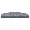 Tapis d'escalier autocollants 20 pièces 65 x 21 x 4 cm Gris clair Demi-rond Grand 