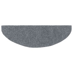 Tapis d'escalier autocollants 20 pièces 65 x 21 x 4 cm Gris clair Demi-rond Grand 