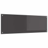 Brique de cuisine Gris foncé 120x40x0,6 cm Verre trempé 