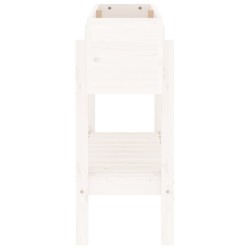 Lit surélevé de jardin blanc 101x30x69 cm bois de pin massif 