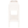 Lit surélevé de jardin blanc 101x30x69 cm bois de pin massif 