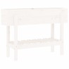 Lit surélevé de jardin blanc 101x30x69 cm bois de pin massif 