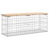 Banc de jardin design de gabion 103x31,5x42 bois massif de pin 