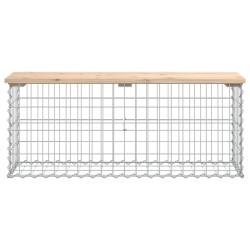 Banc de jardin design de gabion 103x31,5x42 bois massif de pin 
