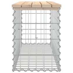 Banc de jardin design de gabion 103x31,5x42 bois massif de pin 