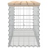 Banc de jardin design de gabion 103x31,5x42 bois massif de pin 