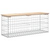 Banc de jardin design de gabion 103x31,5x42 bois massif de pin 