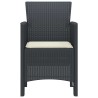 Chaises de Jardin 2 pcs Anthracite 53 x 49 x 85 cm 