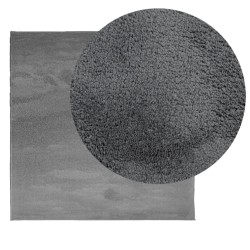 Tapis OVIEDO à poils courts anthracite 120x120 cm 
