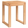 Tabouret de salle de bain 40x30x46 cm Bois massif de noyer 