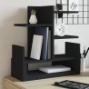 Organisateur de bureau noir 49x20x52,5 cm bois d'ingénierie 
