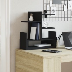 Organisateur de bureau noir 49x20x52,5 cm bois d'ingénierie 