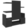 Organisateur de bureau noir 49x20x52,5 cm bois d'ingénierie 