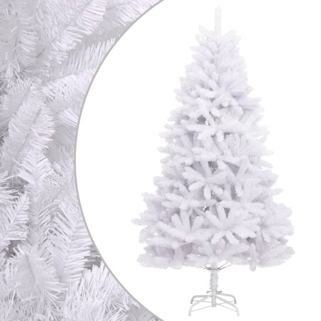 Sapin de Noël artificiel à charnières avec support blanc 180 cm 